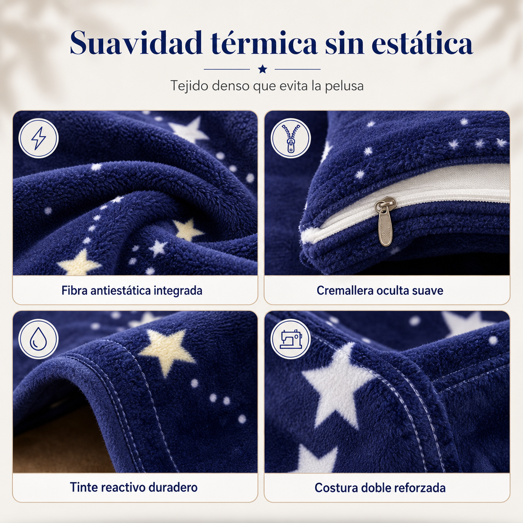 Funda Nórdica de Franela de Doble Cara Cálida y Suave