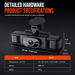 F100 4-Lens Car Dash Cam 1080P HD Driving Recorder with Infrared Night Vision and GPS Sync Recording