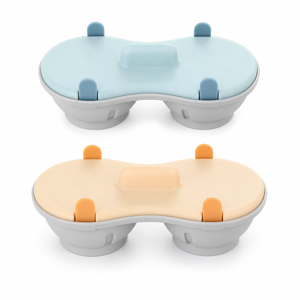 Double Compartment Microwave Egg Steamer Box Kitchen Egg Cooking Mold