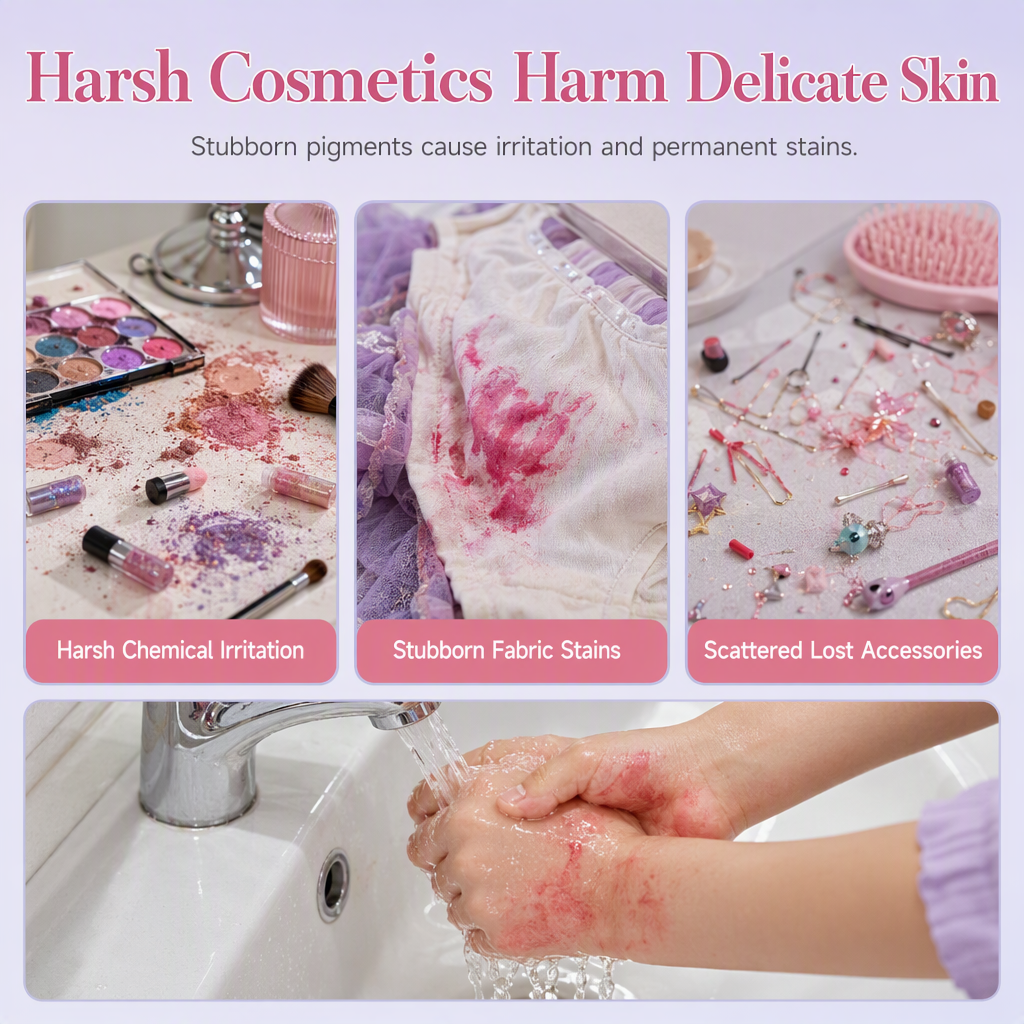 💄 DESCUENTO DEL 50% POR TIEMPO LIMITADO! ✨ Conjunto de maquillaje para princesas lavable – Juguete de maquillaje seguro para niños, no tóxico y de fantasía 👸
