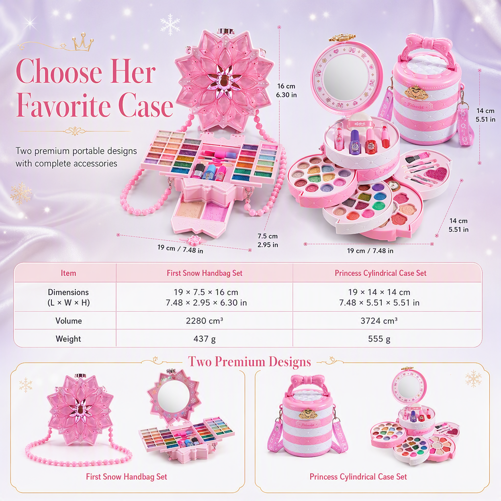 💄 DESCUENTO DEL 50% POR TIEMPO LIMITADO! ✨ Conjunto de maquillaje para princesas lavable – Juguete de maquillaje seguro para niños, no tóxico y de fantasía 👸