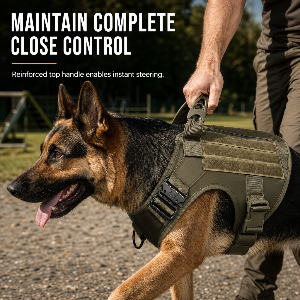 ⏳Time-Limited Special⏰Tactical Dog Harness Heavy Duty Pet Working Vest for Medium and Large Dogs Quick Release Training Vest for Outdoor Activities