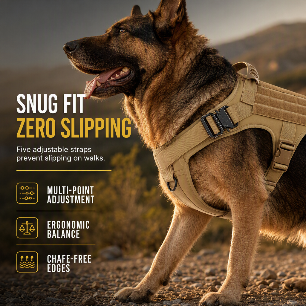 ⏳Time-Limited Special⏰Tactical Dog Harness Heavy Duty Pet Working Vest for Medium and Large Dogs Quick Release Training Vest for Outdoor Activities