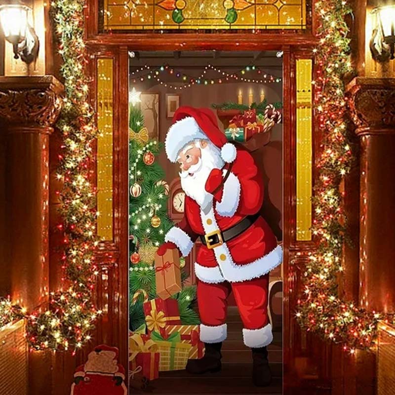 🎄 ¡70% DE DESCUENTO! 🎅 Cubrepuertas Navideño Decorativo – Estampado de Alta Definición y Resistente a la Decoloración ✨