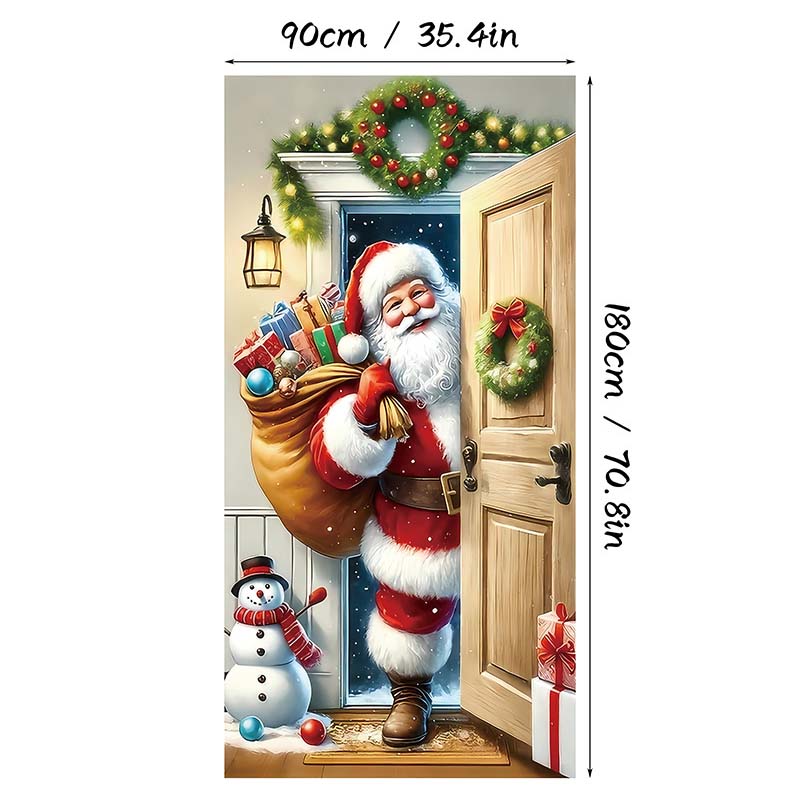 🎄 ¡70% DE DESCUENTO! 🎅 Cubrepuertas Navideño Decorativo – Estampado de Alta Definición y Resistente a la Decoloración ✨