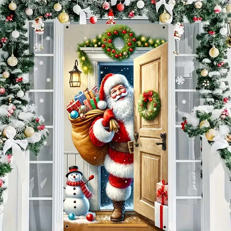 🎄 ¡70% DE DESCUENTO! 🎅 Cubrepuertas Navideño Decorativo – Estampado de Alta Definición y Resistente a la Decoloración ✨