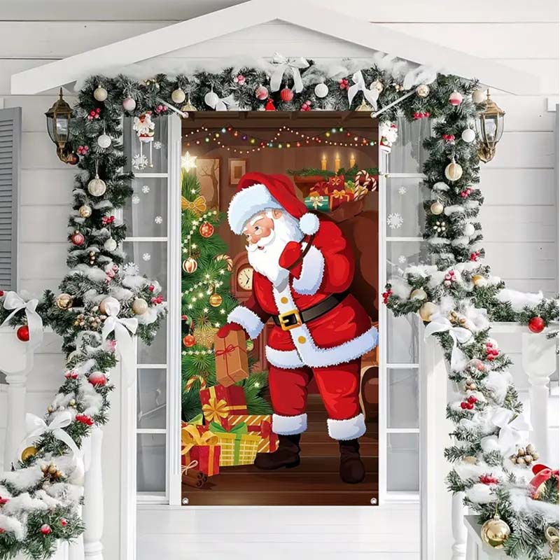 🎄 ¡70% DE DESCUENTO! 🎅 Cubrepuertas Navideño Decorativo – Estampado de Alta Definición y Resistente a la Decoloración ✨