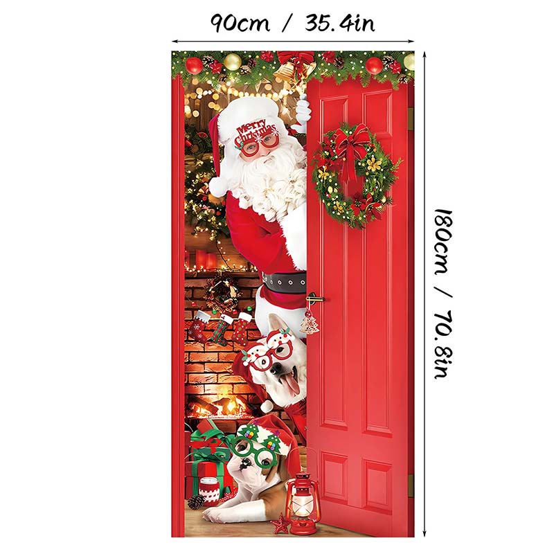 🎄 ¡70% DE DESCUENTO! 🎅 Cubrepuertas Navideño Decorativo – Estampado de Alta Definición y Resistente a la Decoloración ✨