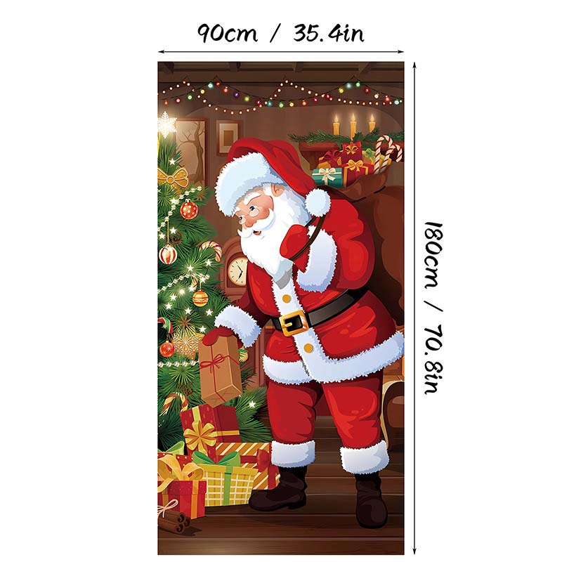 🎄 ¡70% DE DESCUENTO! 🎅 Cubrepuertas Navideño Decorativo – Estampado de Alta Definición y Resistente a la Decoloración ✨