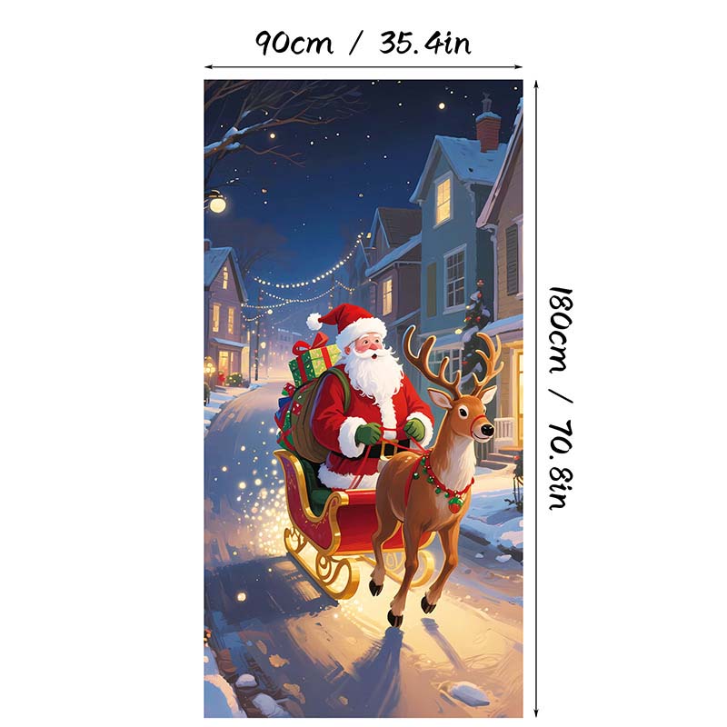 🎄 ¡70% DE DESCUENTO! 🎅 Cubrepuertas Navideño Decorativo – Estampado de Alta Definición y Resistente a la Decoloración ✨