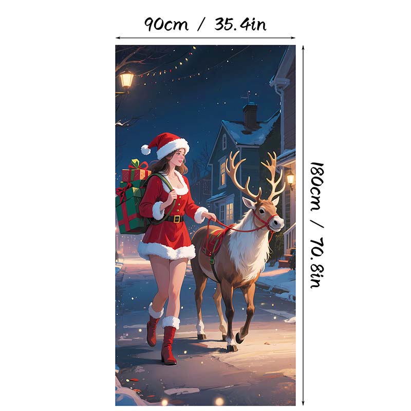 🎄 ¡70% DE DESCUENTO! 🎅 Cubrepuertas Navideño Decorativo – Estampado de Alta Definición y Resistente a la Decoloración ✨