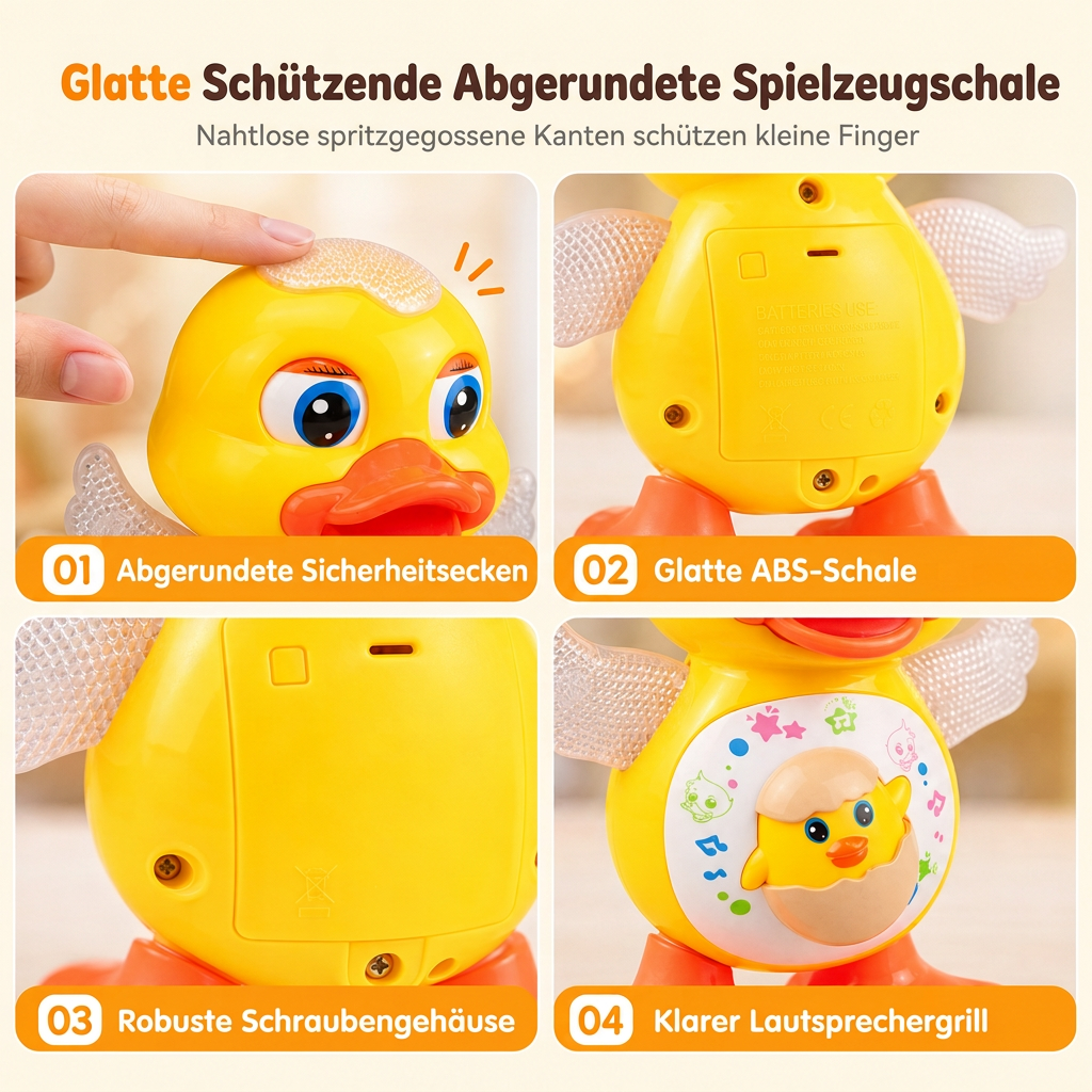 🦆 50% OFF! ✨ Electric Singing & Dancing Cartoon Duck Toy – Flapping Wings, Colorful LED Lights & Cheerful Rhythms – Fun Interactive Musical Toy for Kids 🎵