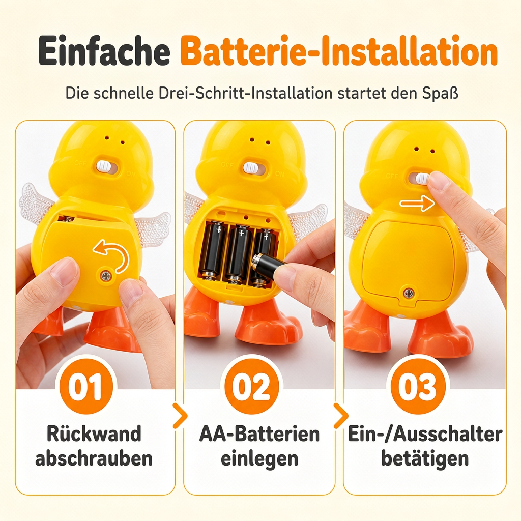 🦆 50% OFF! ✨ Electric Singing & Dancing Cartoon Duck Toy – Flapping Wings, Colorful LED Lights & Cheerful Rhythms – Fun Interactive Musical Toy for Kids 🎵