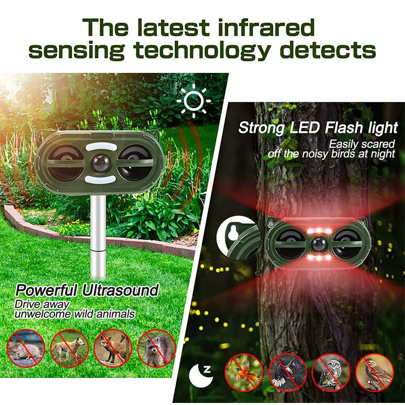 Solar Powered Ultrasonic Animal Deterrent