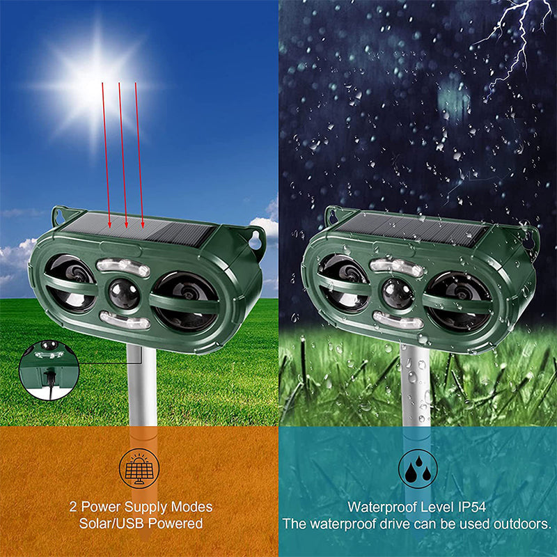 Solar Powered Ultrasonic Animal Deterrent