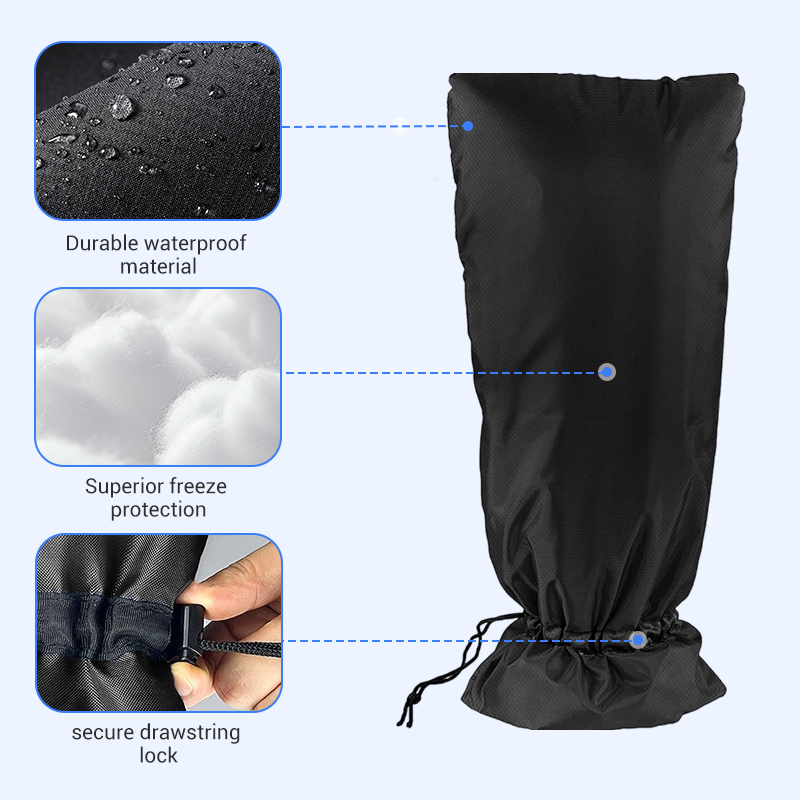 ❄️ ¡50 % DE DESCUENTO POR TIEMPO LIMITADO! ✨ Funda aislante para grifo exterior con cierre de cordón