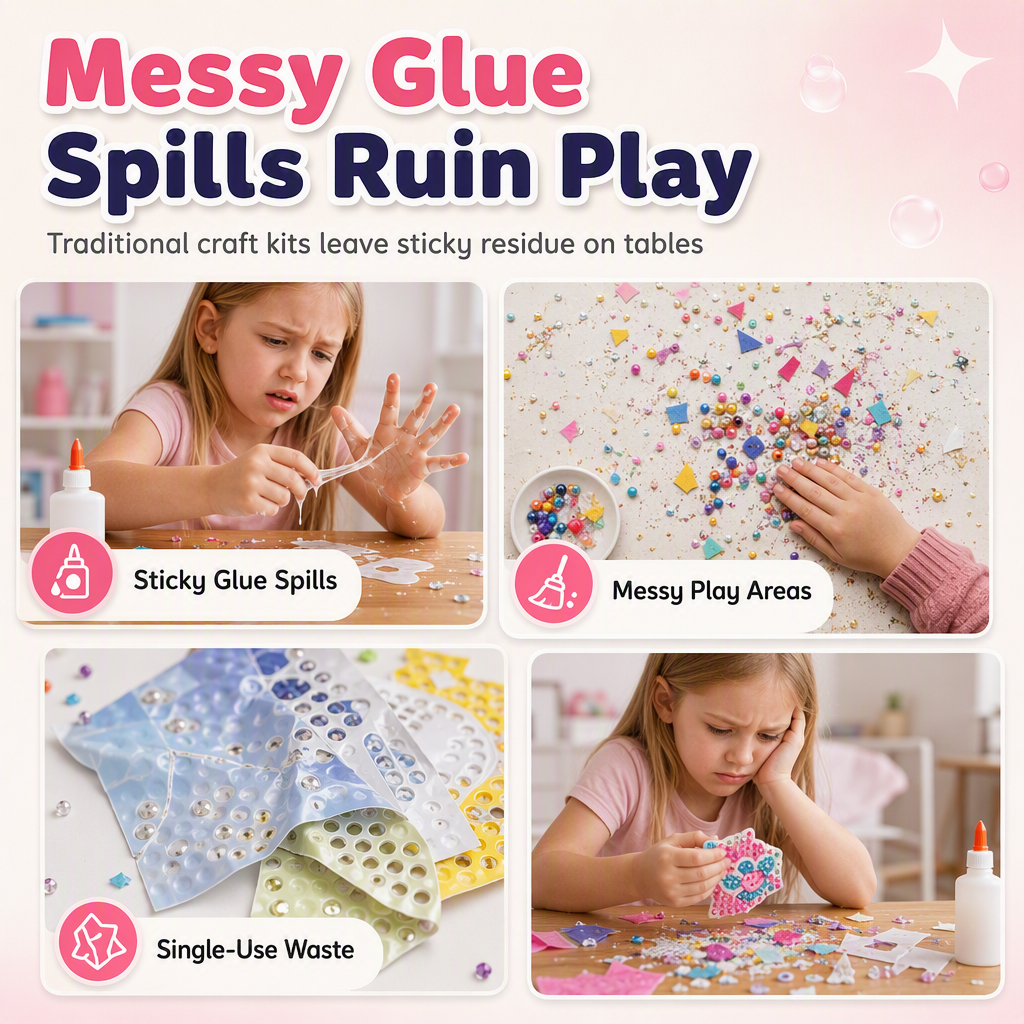 DIY Dot Bead Painting Sticker Art Kit para niños