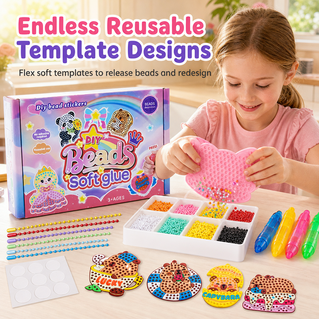 DIY Dot Bead Painting Sticker Art Kit para niños