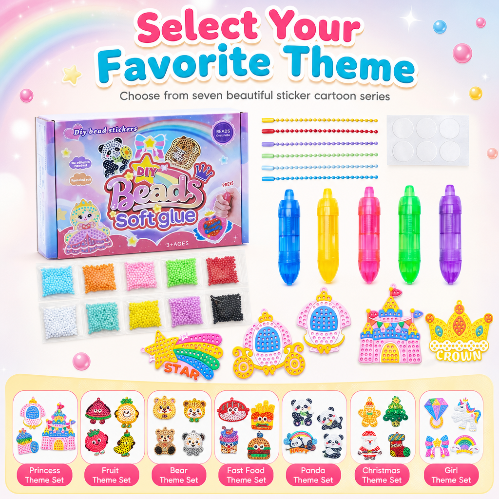 DIY Dot Bead Painting Sticker Art Kit para niños