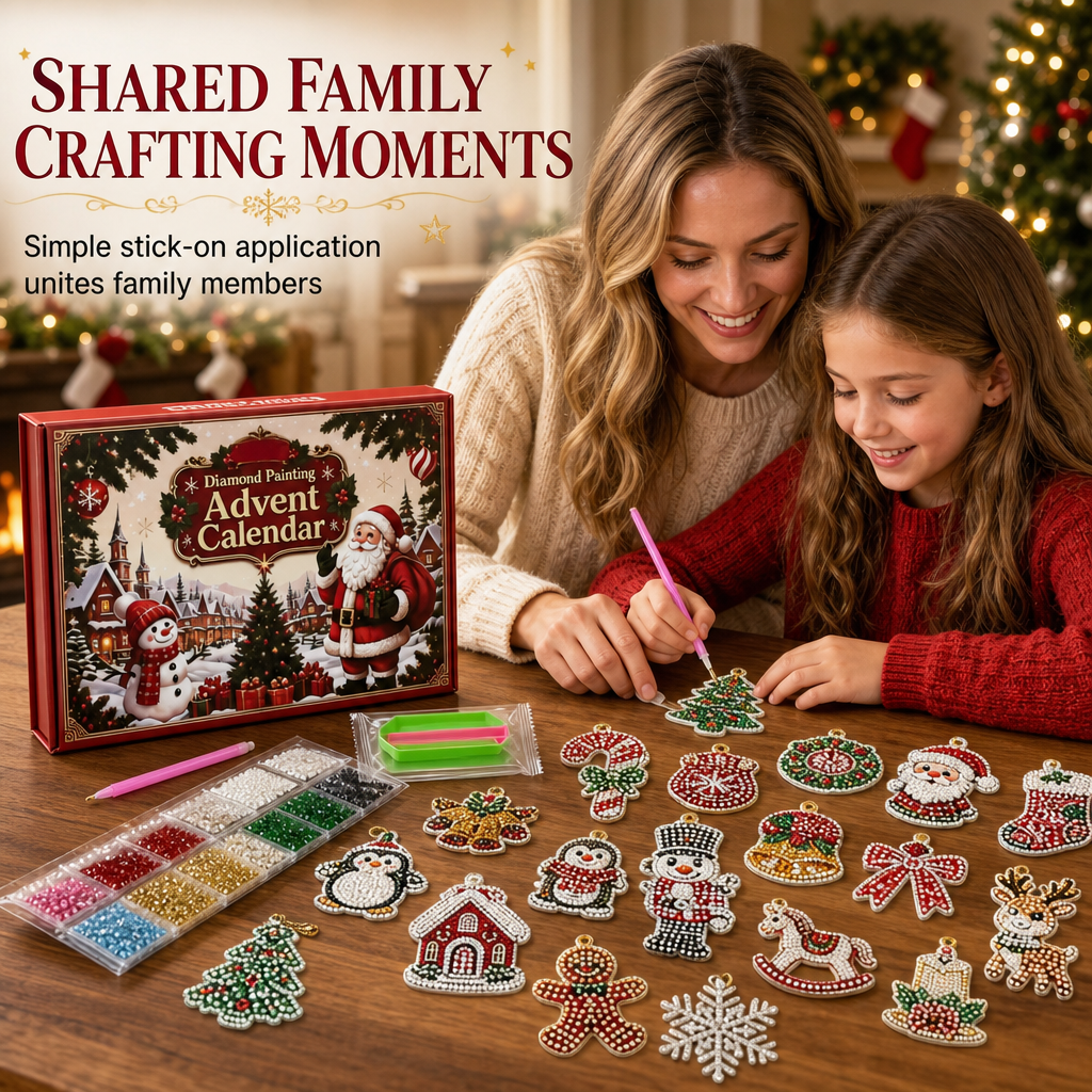 Kit de bricolaje de decoración de cuenta atrás de Navidad de 24 días