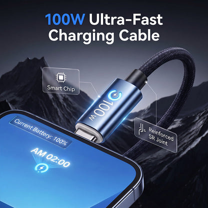 Cable Type-C a Type-C de Carga Rápida 100W