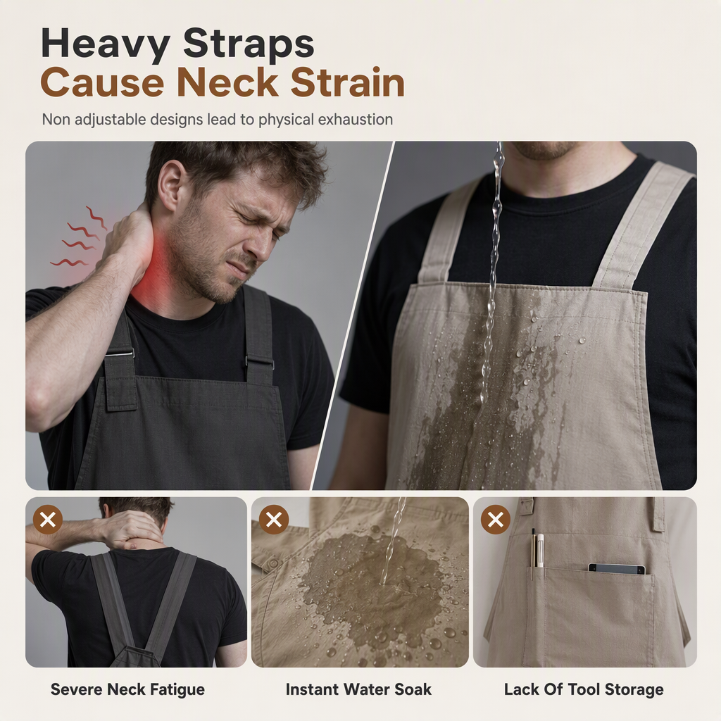 Waterproof and Oilproof Kitchen Vest Apron Breathable Sleeveless Workwear for Catering and Food Service