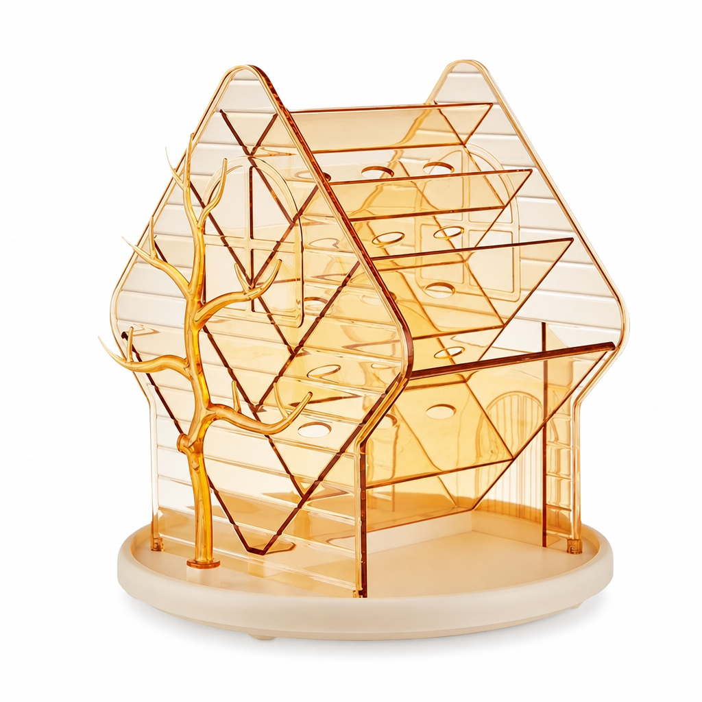 💄Transparent Plastic Rotating Makeup Organizer✨
