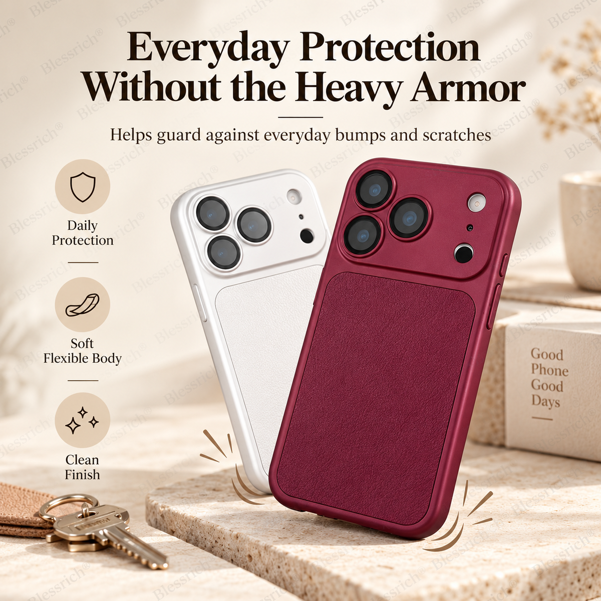 📢📢 ¡50 % de descuento! ⏰ Nuevos colores inspirados en el iPhone 18. Funda de piel sintética suave y elegante 💎 | Tacto prémium ✨