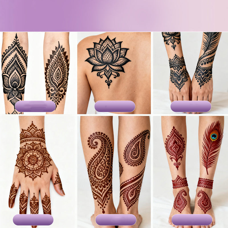 Complete 3-Color Henna Tattoo Kit