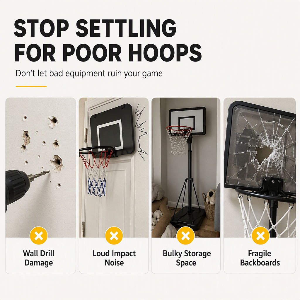 ⏳¡50% DE DESCUENTO!💥Aro de Baloncesto Plegable de Pared Sin Taladrar para Niños
