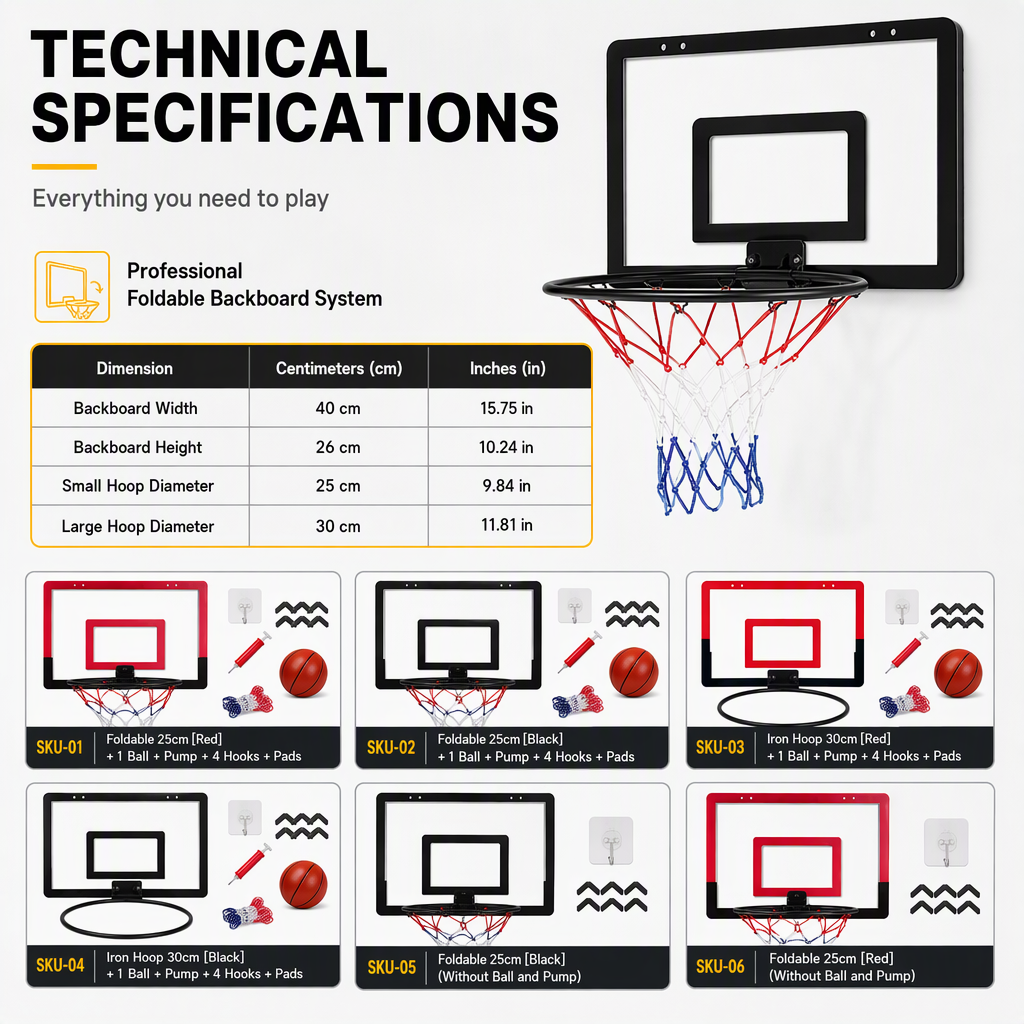 ⏳¡50% DE DESCUENTO!💥Aro de Baloncesto Plegable de Pared Sin Taladrar para Niños