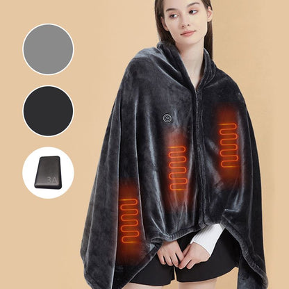 ⏳ ¡Oferta por tiempo limitado! ⏰ Chal manta térmica USB de franela suave ♨️🧥