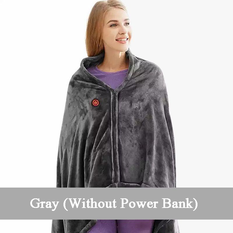 ⏳ ¡Oferta por tiempo limitado! ⏰ Chal manta térmica USB de franela suave ♨️🧥