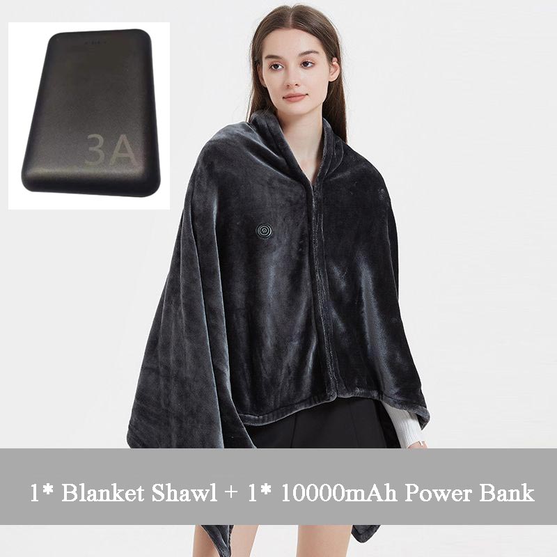 ⏳ ¡Oferta por tiempo limitado! ⏰ Chal manta térmica USB de franela suave ♨️🧥