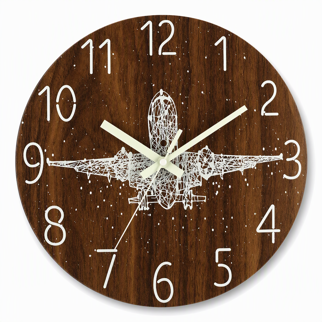 🔥 Oferta por tiempo limitado 🕰️ Reloj de pared silencioso de 30 cm con efecto madera y números luminosos ✨