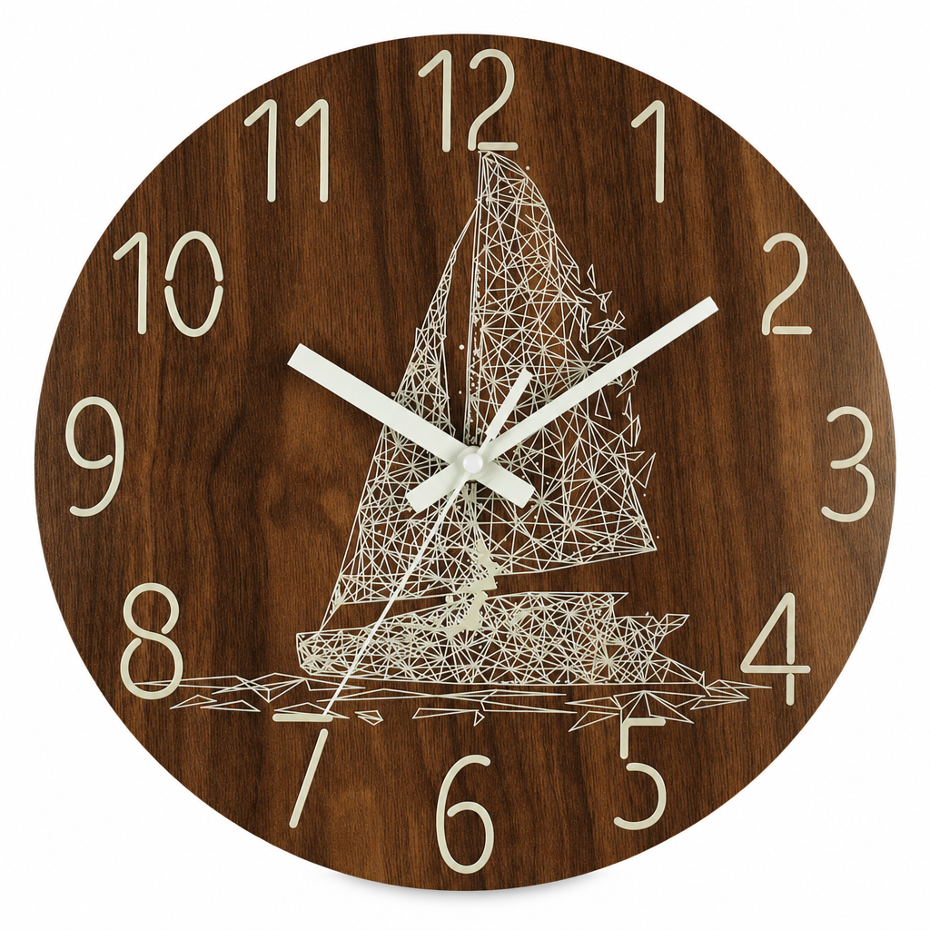 🔥 Oferta por tiempo limitado 🕰️ Reloj de pared silencioso de 30 cm con efecto madera y números luminosos ✨