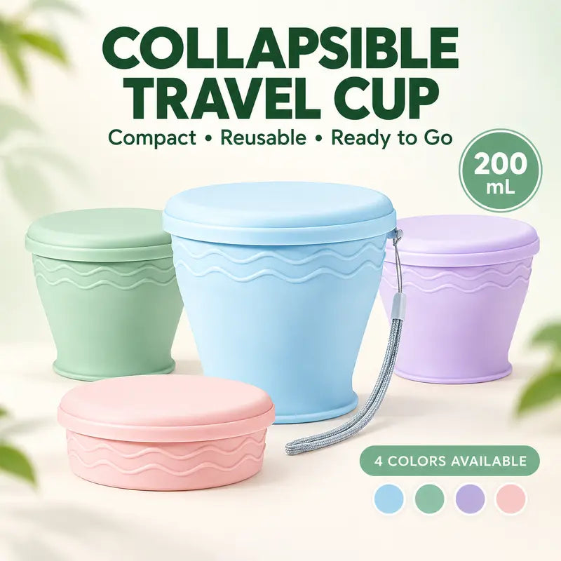 ¡Bebe al Instante Donde Vayas! Vaso de Viaje Plegable de Silicona