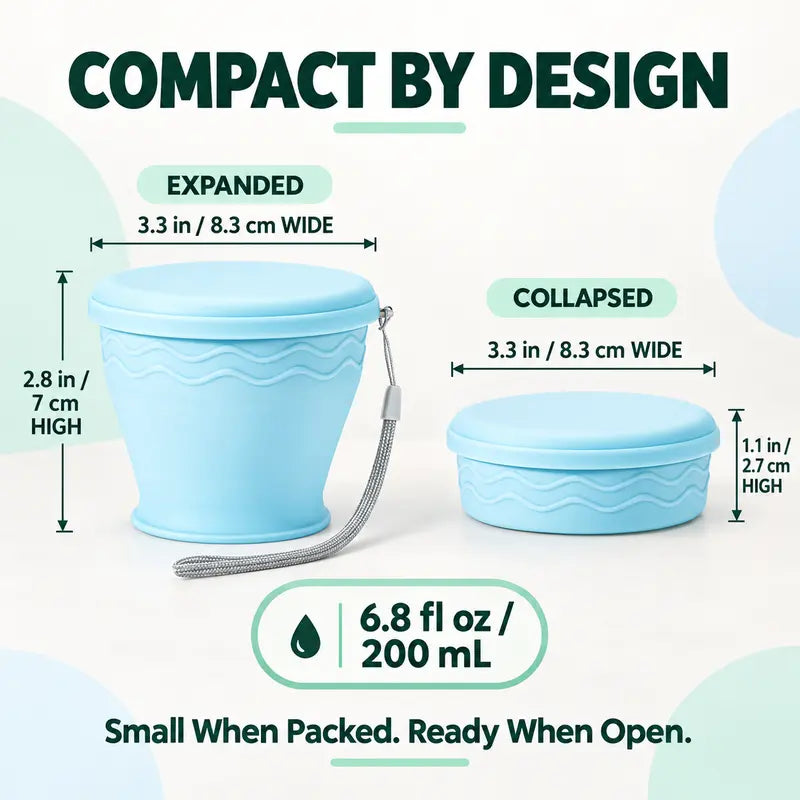 ¡Bebe al Instante Donde Vayas! Vaso de Viaje Plegable de Silicona