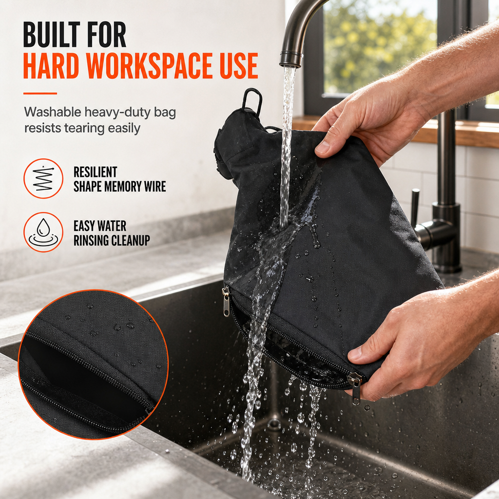 ⏳ ¡Oferta por tiempo limitado! ⏰ Bolsa recolectora de polvo con abrazadera metálica para ingletadora y sierra de 10 pulgadas mod. 255
