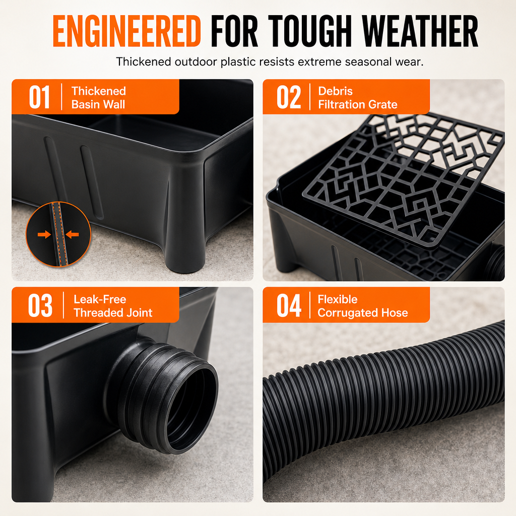 ⏳Time-Limited Special⏰Flexible Gutter Downspout Extension Pipe Set Plastic Rainwater Drain Hose for Roof Eaves and Exterior Walls