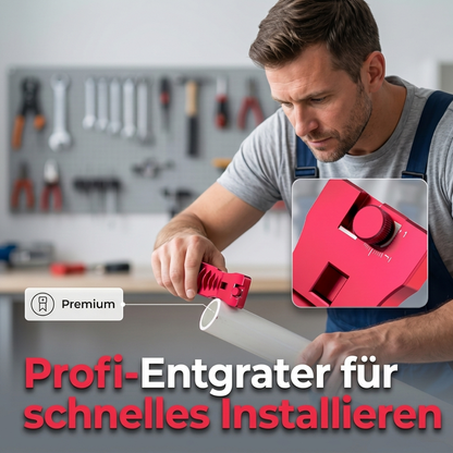 Tragbarer Entgrater für Kupfer- und Kunststoffrohre