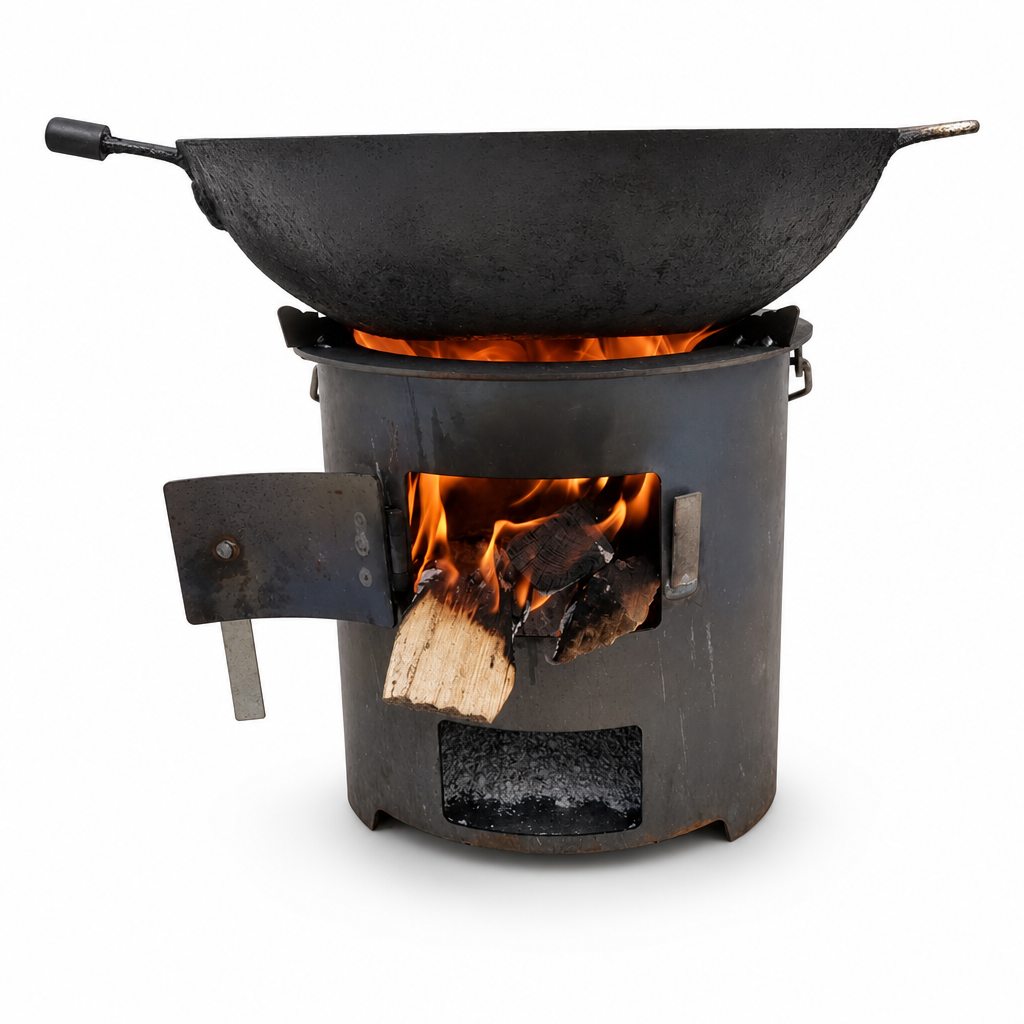 🎁 Novedad 2026 · ¡50% de descuento! Hornillo de camping de acero al carbono · Leña y carbón