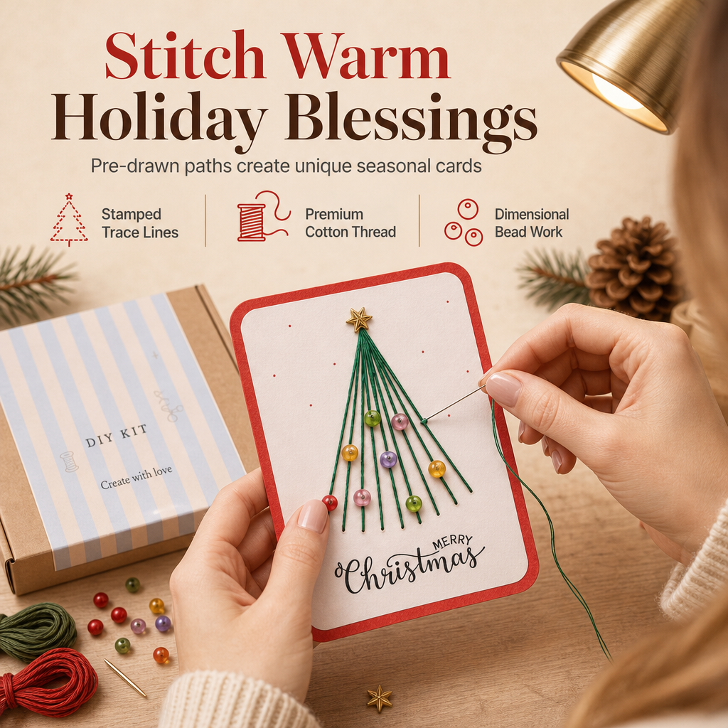 🎁🎄Kit para hacer tarjetas de felicitación navideñas DIY