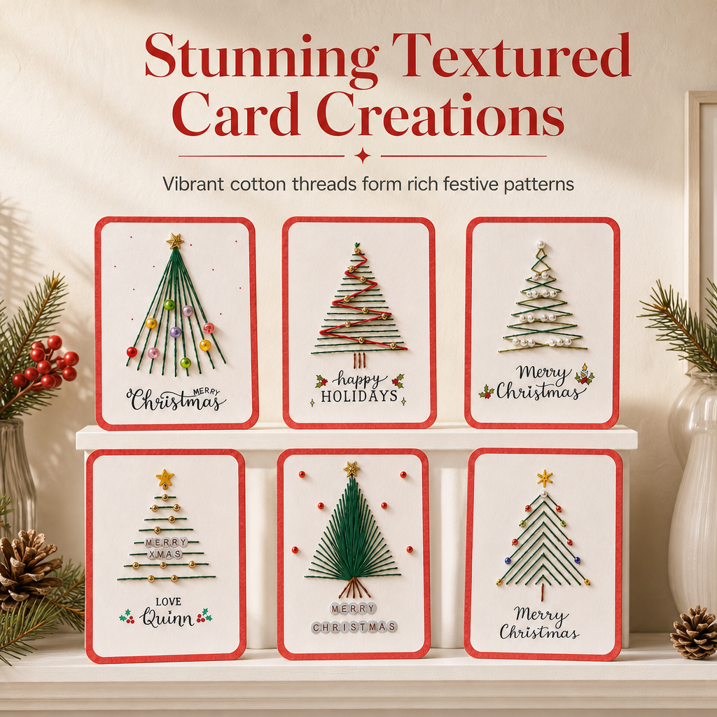🎁🎄Kit para hacer tarjetas de felicitación navideñas DIY
