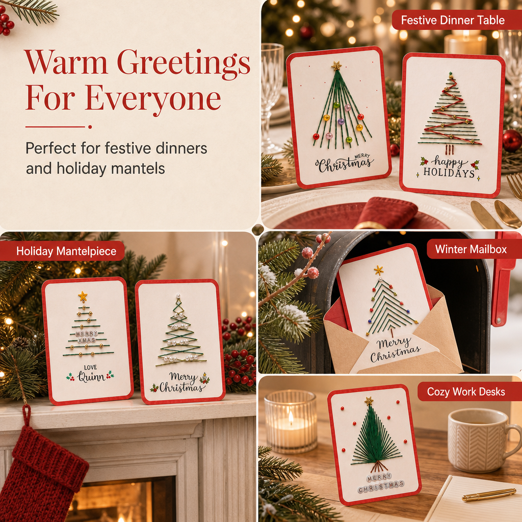 🎁🎄Kit para hacer tarjetas de felicitación navideñas DIY