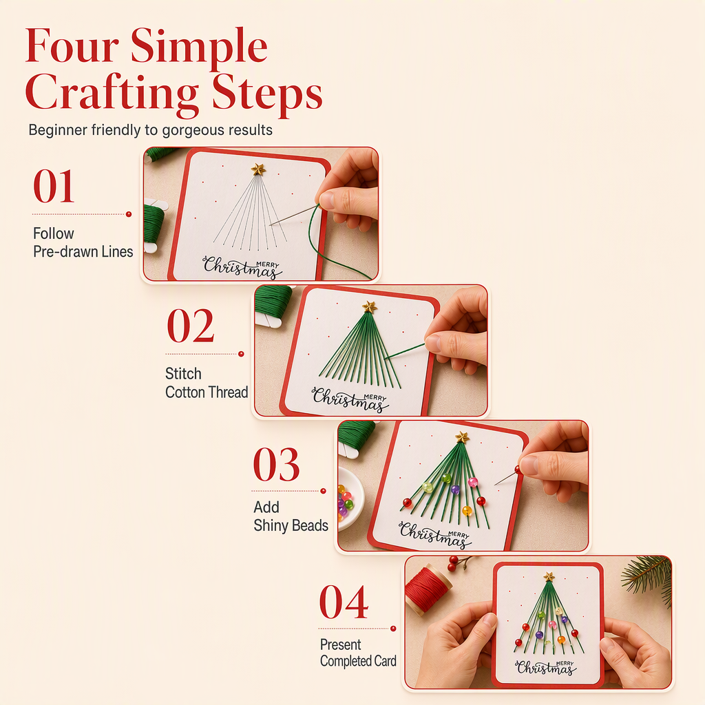 🎁🎄Kit para hacer tarjetas de felicitación navideñas DIY