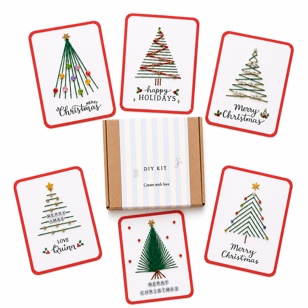 🎁🎄Kit para hacer tarjetas de felicitación navideñas DIY