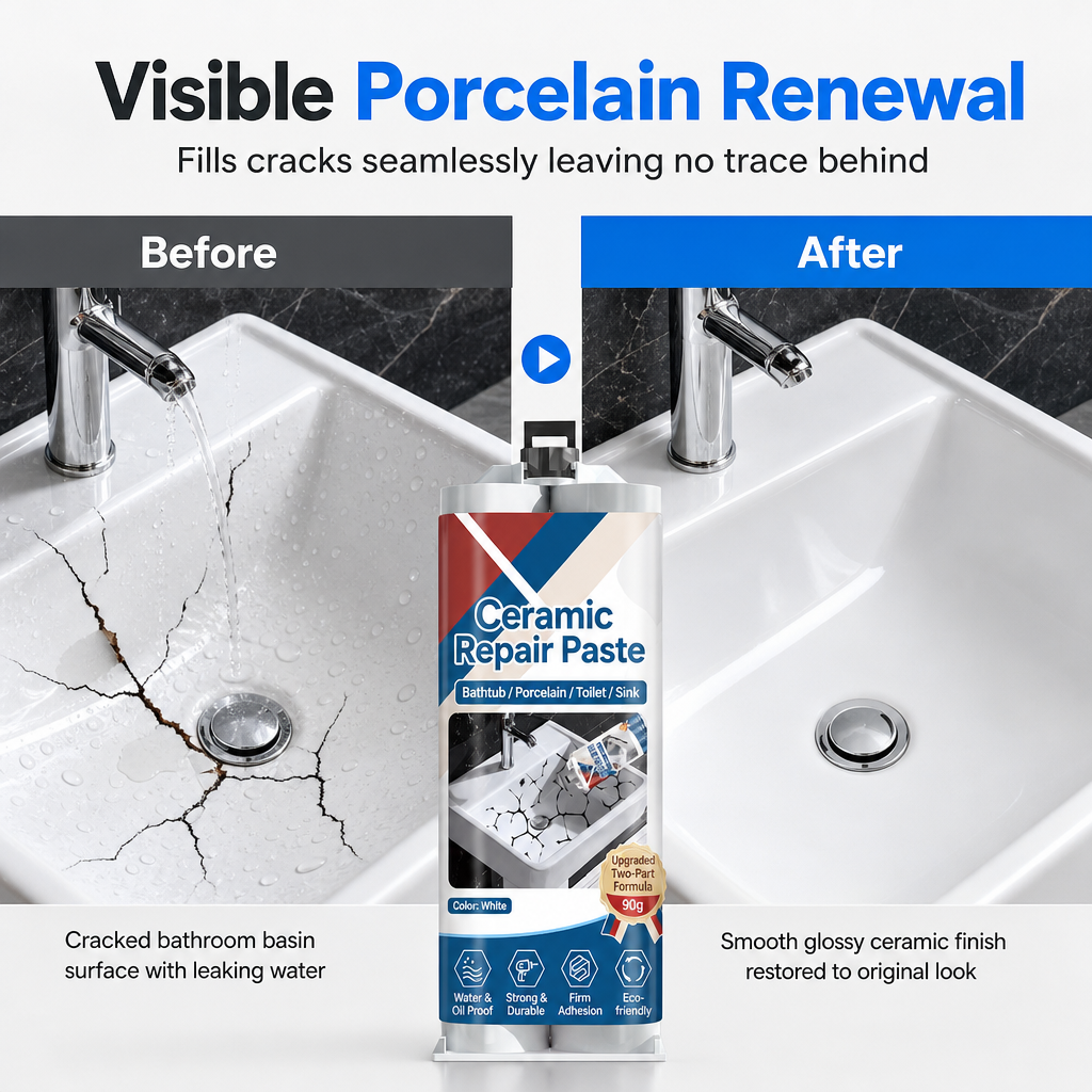 🧱⏱️ Pasta de Reparación de Azulejos de Cerámica — Secado Rápido, Fácil de Aplicar ✅