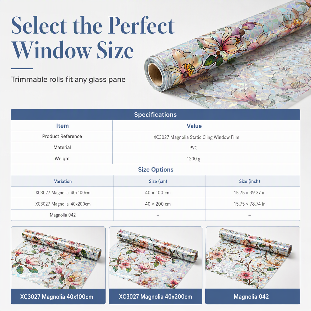 📢📢 ¡50% DE DESCUENTO! ⏰ Película Decorativa Arcoíris para Ventanas con Diseño Floral y Adherencia Estática