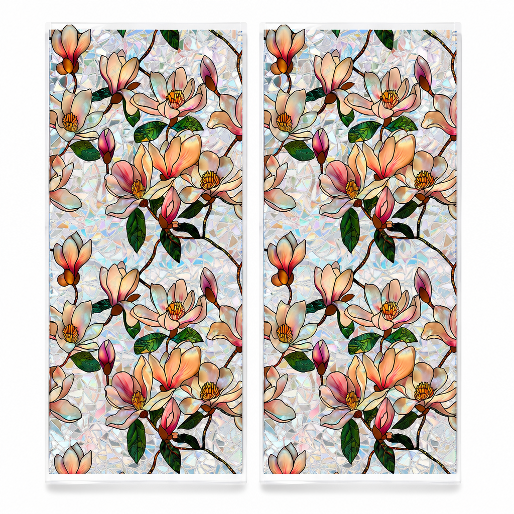 📢📢 ¡50% DE DESCUENTO! ⏰ Película Decorativa Arcoíris para Ventanas con Diseño Floral y Adherencia Estática